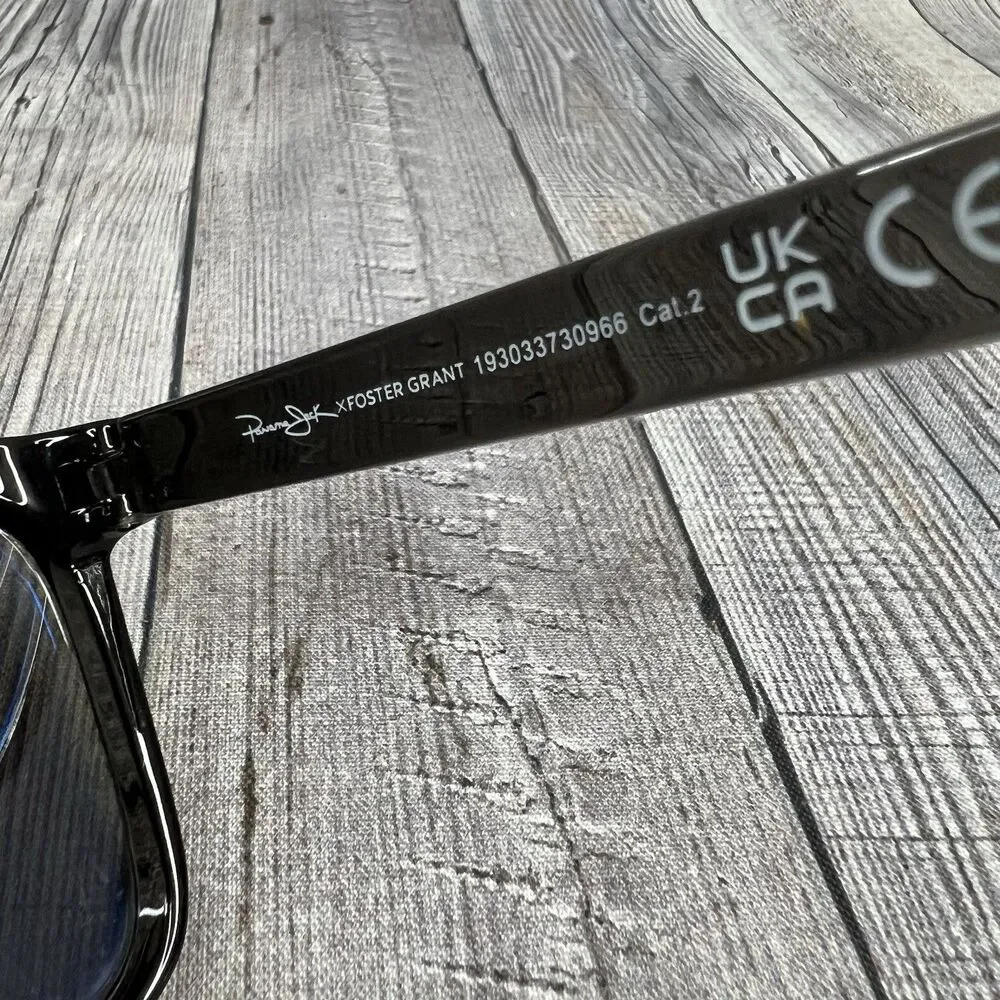 Panama Jack x Foster Grant Black Frame Square Men's Polarized Sunglasses